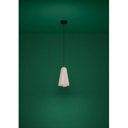 Eglo - Ljuskrona med textilsladd 1xE27/40W/230V beige