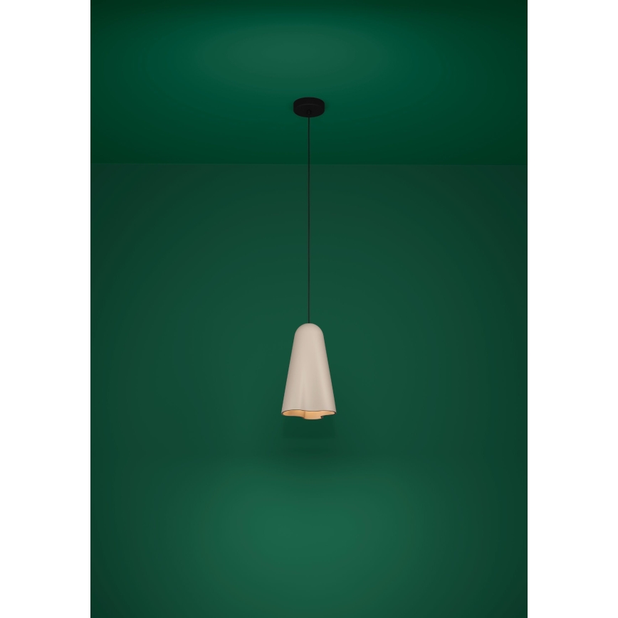 Eglo - Ljuskrona med textilsladd 1xE27/40W/230V beige