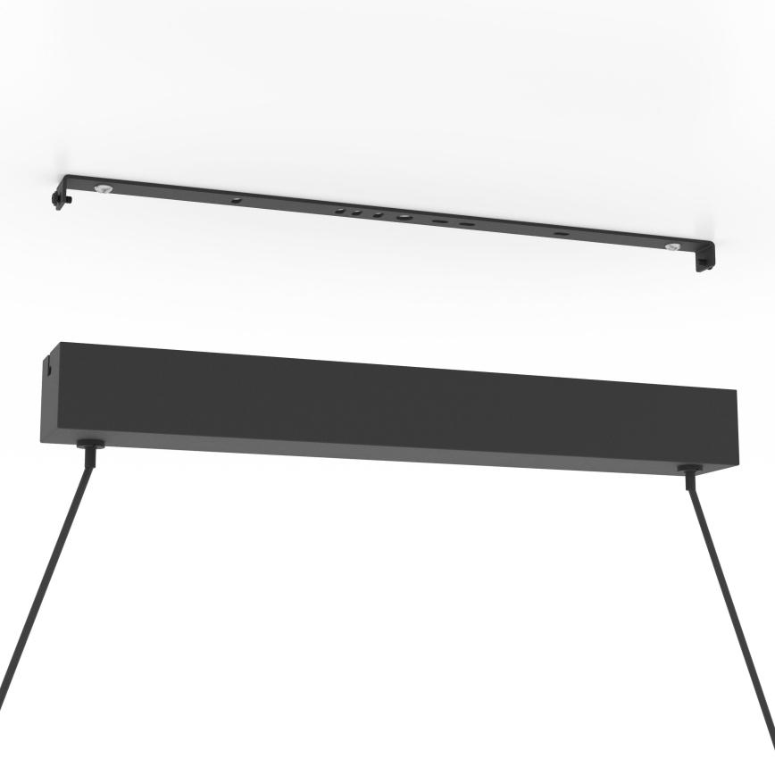 Eglo - LED ljusreglerad ljuskrona på textilsladd LED/20W/230V 3000K svart