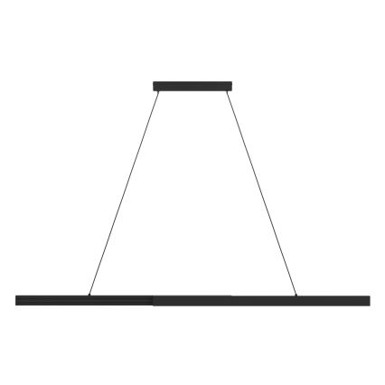 Eglo - LED ljusreglerad ljuskrona på textilsladd LED/20W/230V 3000K svart