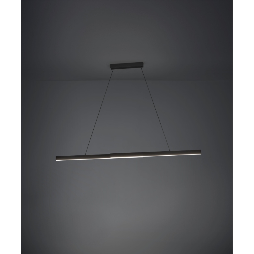 Eglo - LED ljusreglerad ljuskrona på textilsladd LED/20W/230V 3000K svart