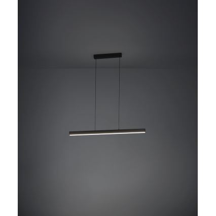 Eglo - LED ljusreglerad ljuskrona på textilsladd LED/20W/230V 3000K svart