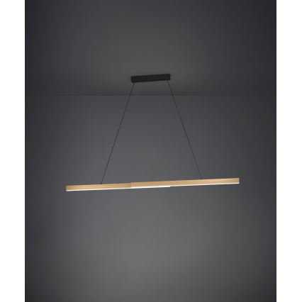 Eglo - LED ljusreglerad ljuskrona på textilsladd LED/21W/230V 3000K brun