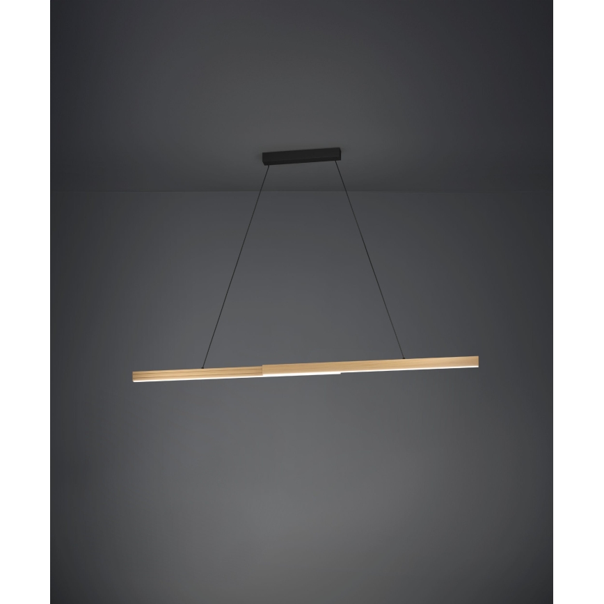 Eglo - LED ljusreglerad ljuskrona på textilsladd LED/21W/230V 3000K brun