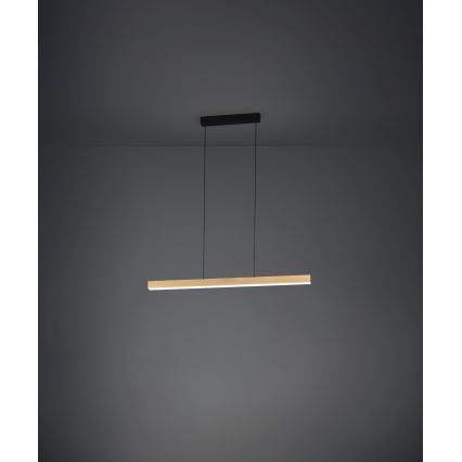 Eglo - LED ljusreglerad ljuskrona på textilsladd LED/21W/230V 3000K brun