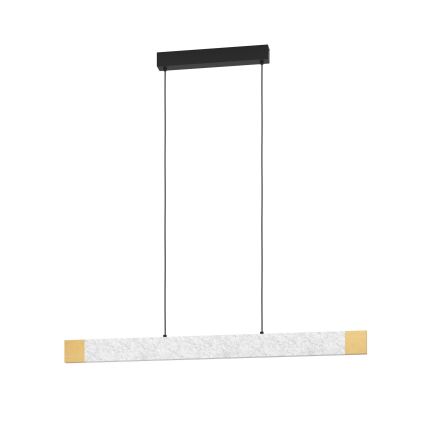 Eglo - LED ljusreglerad ljuskrona på textilsladd LED/22,2W/230V 3000K brun/grå
