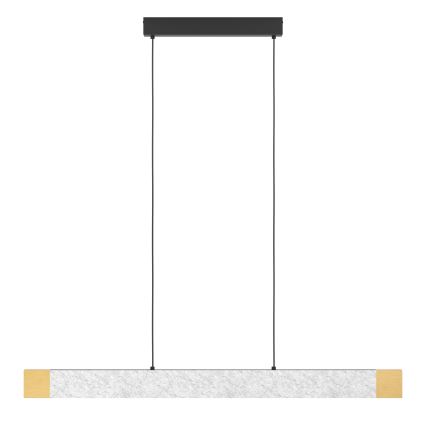 Eglo - LED ljusreglerad ljuskrona på textilsladd LED/22,2W/230V 3000K brun/grå