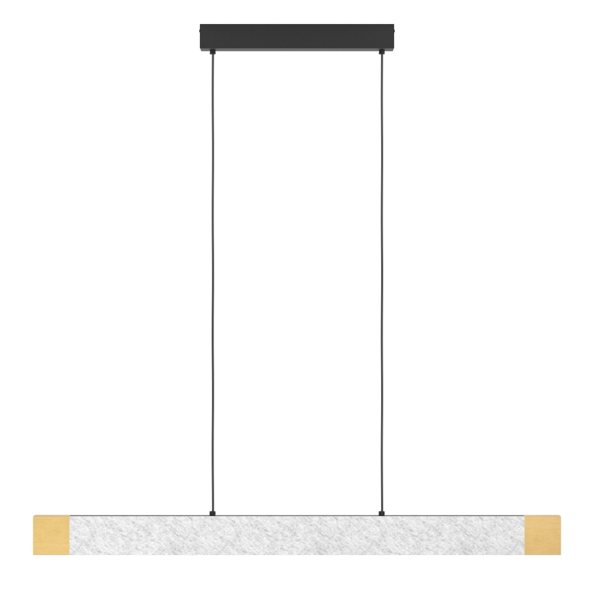 Eglo - LED ljusreglerad ljuskrona på textilsladd LED/22,2W/230V 3000K brun/grå
