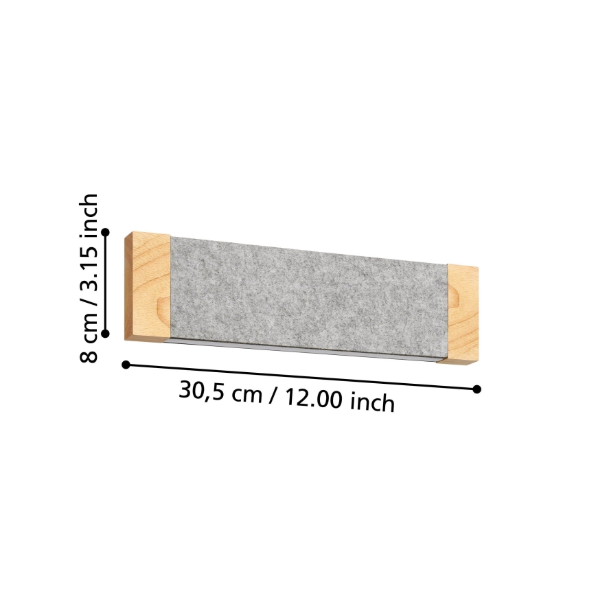 Eglo - LED väggbelysning 2xLED/5,4W/230V 3000K brun/grå
