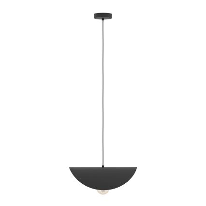 Eglo - Ljuskrona med textilsladd 1xE27/40W/230V 41 cm svart/guld