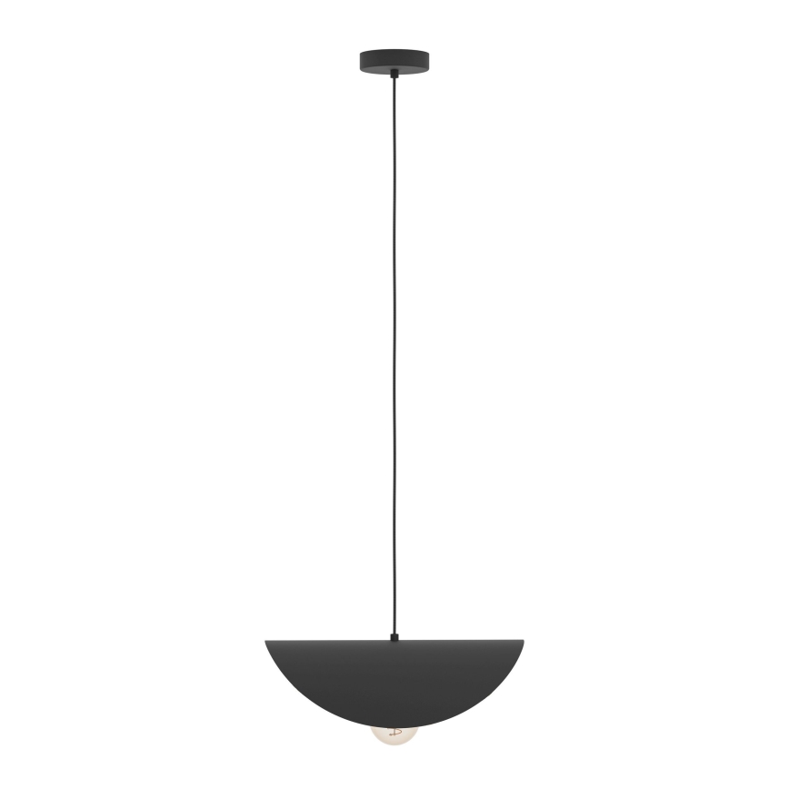 Eglo - Ljuskrona med textilsladd 1xE27/40W/230V 41 cm svart/guld