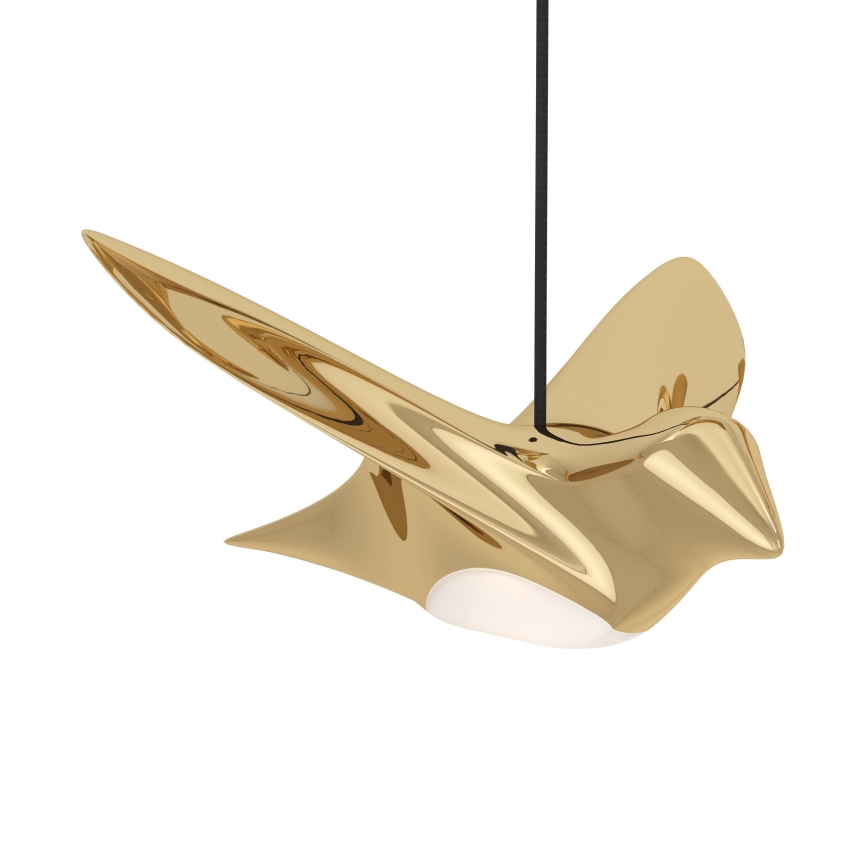 Eglo - LED ljusreglerad ljuskrona på textilsladd 8xLED/4,2W/230V 3000K guld