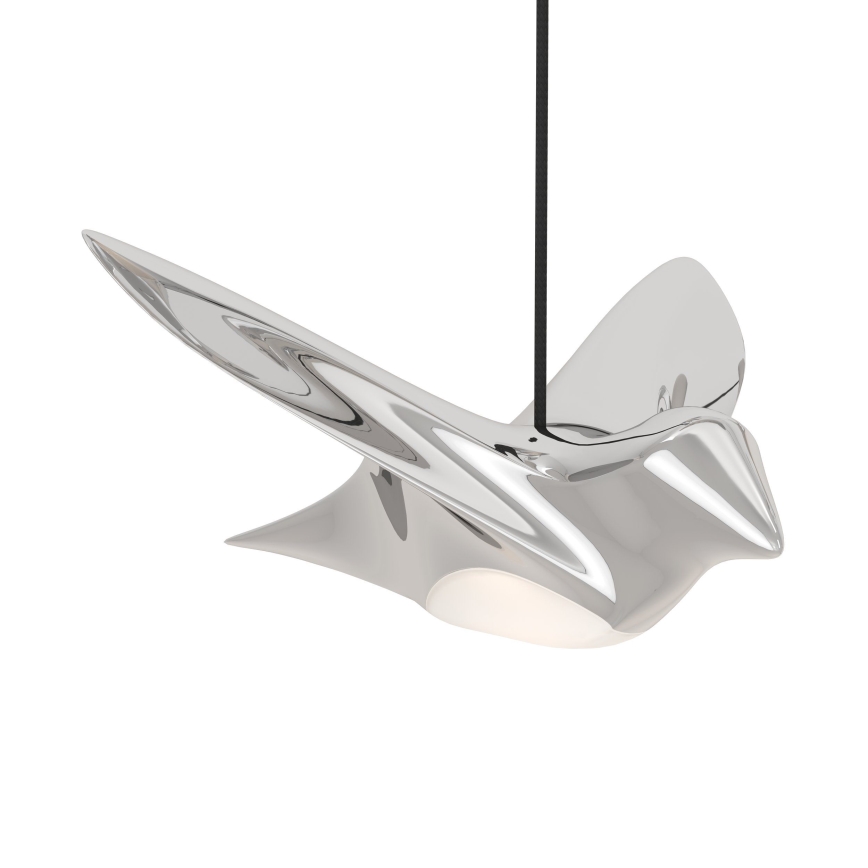 Eglo - LED ljusreglerad ljuskrona på textilsladd 17xLED/3W/230V 3000K skinande krom