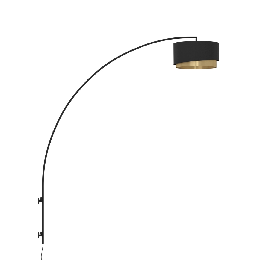 Eglo - Vägglampa 1xE27/40W/230V svart/guld