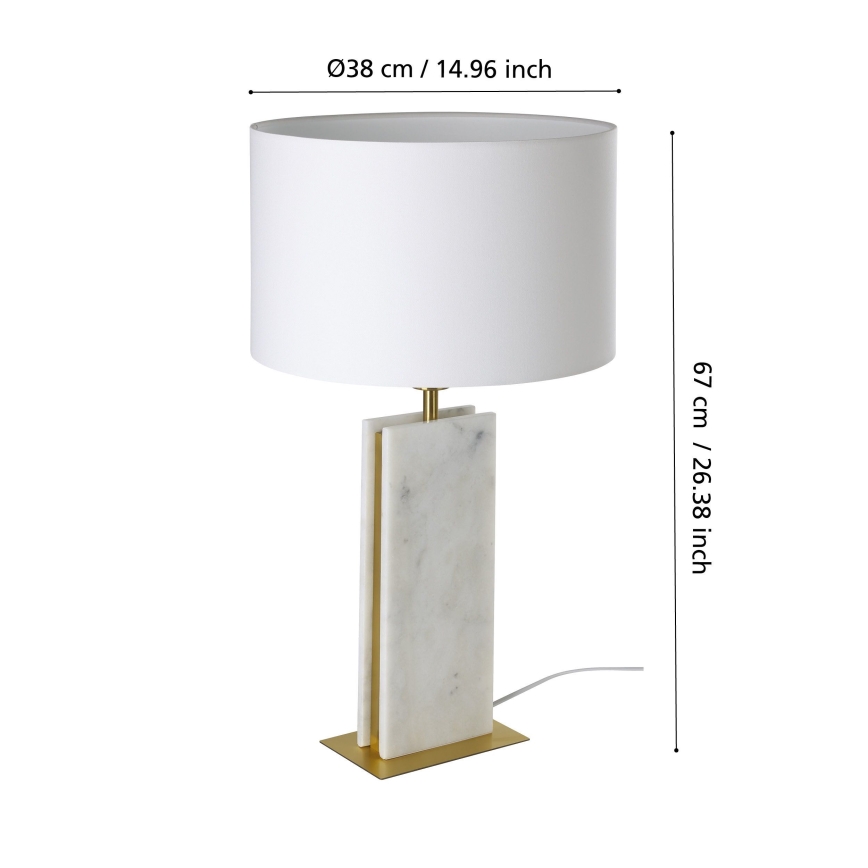 Eglo - Bordslampa 1xE27/40W/230V vit
