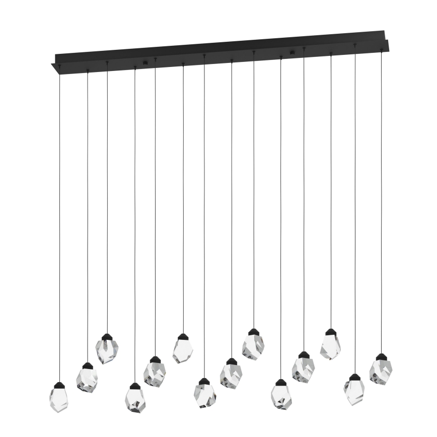 Eglo - LED ljusreglerad ljuskrona på textilsladd 14xLED/3W/230V 3000K svart/genomskinlig