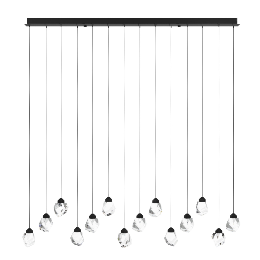 Eglo - LED ljusreglerad ljuskrona på textilsladd 14xLED/3W/230V 3000K svart/genomskinlig