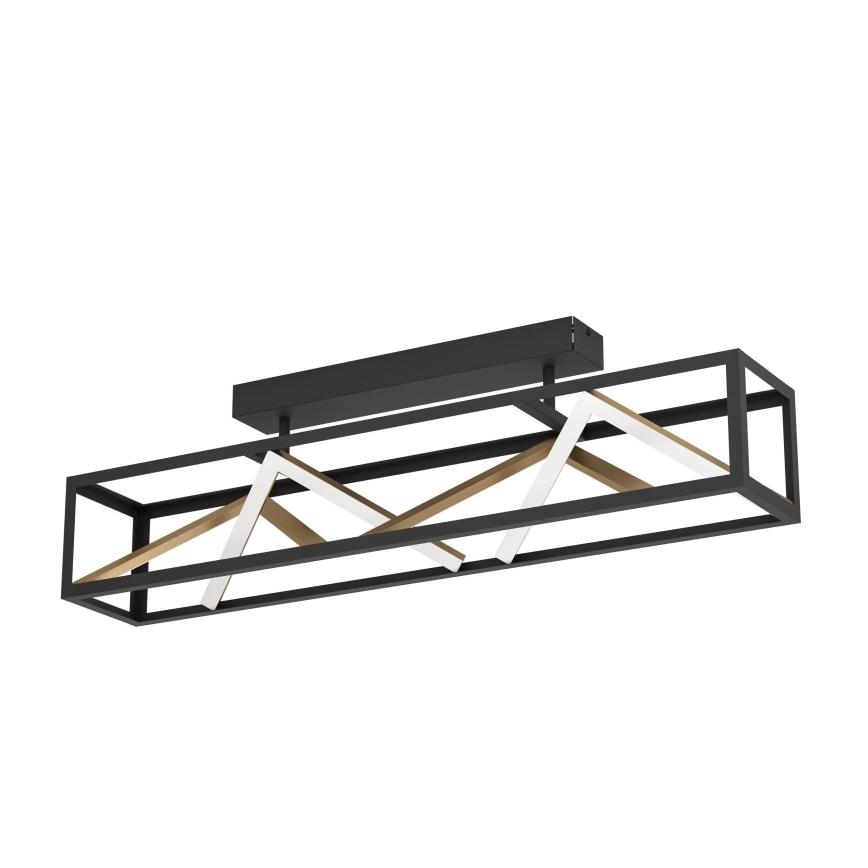 Eglo - Dimbar LED ytmonterad ljuskrona LED/45W/230V 2700-6500K svart/guld + fjärrkontroll