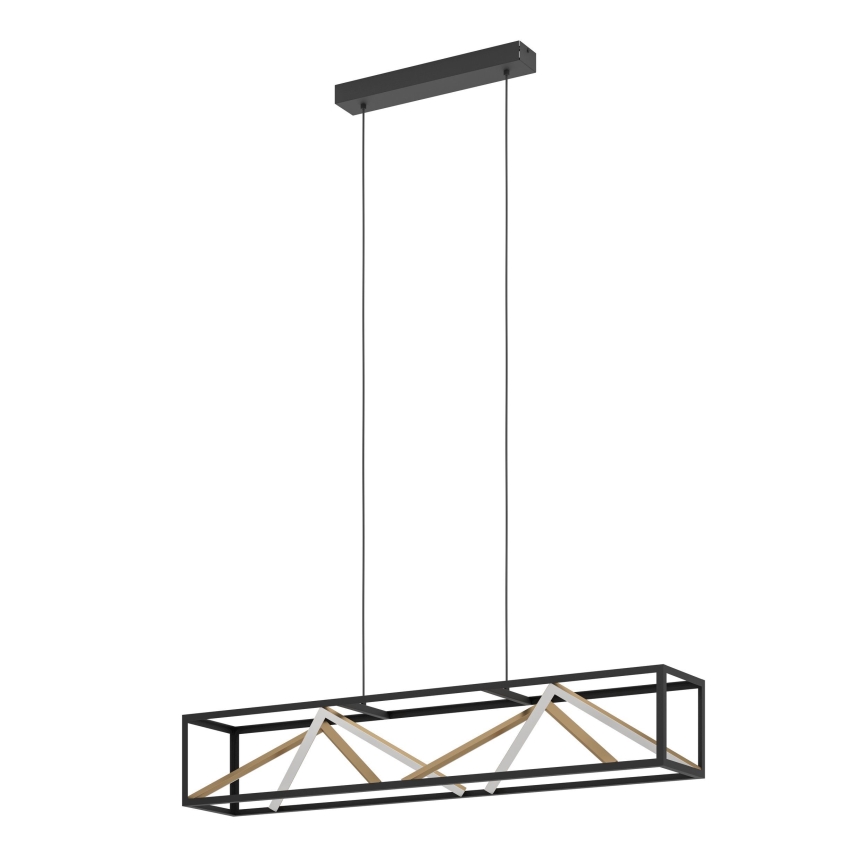 Eglo - LED ljusreglerad ljuskrona på textilsladd LED/46W/230V 2700-6500K svart/guld + fjärrkontroll