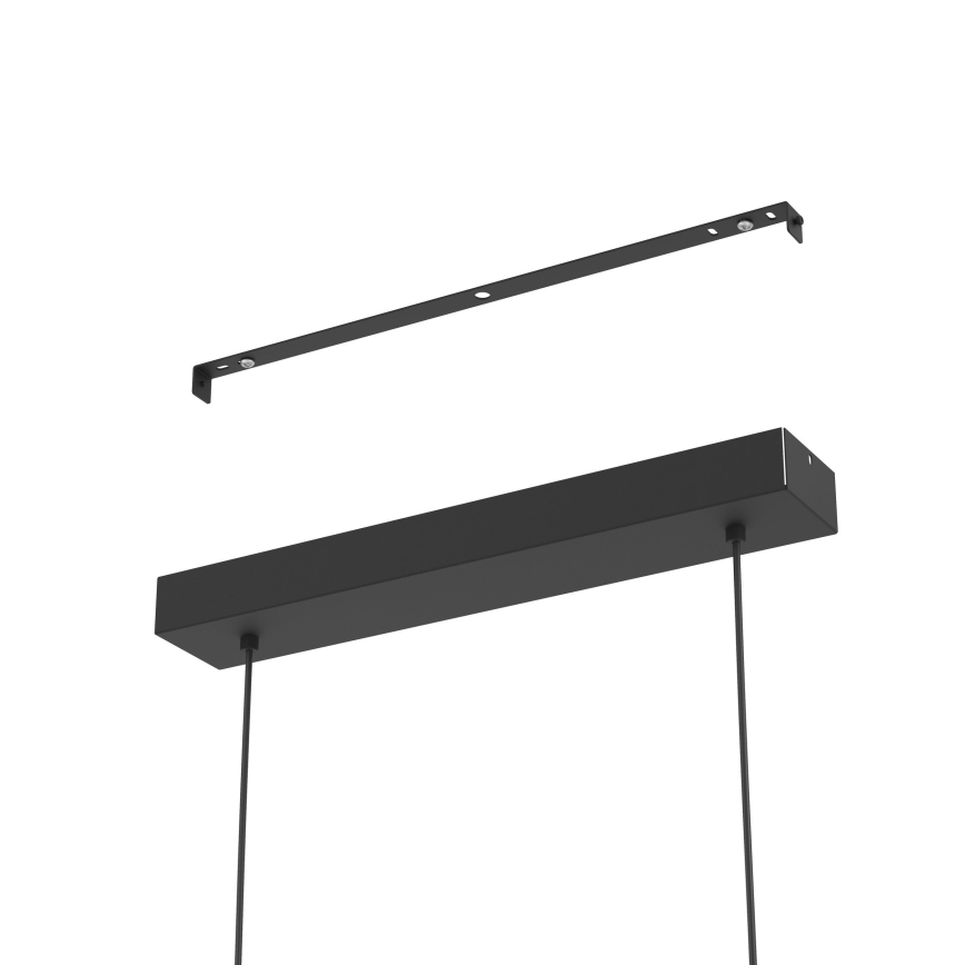 Eglo - LED ljusreglerad ljuskrona på textilsladd LED/46W/230V 2700-6500K svart/guld + fjärrkontroll