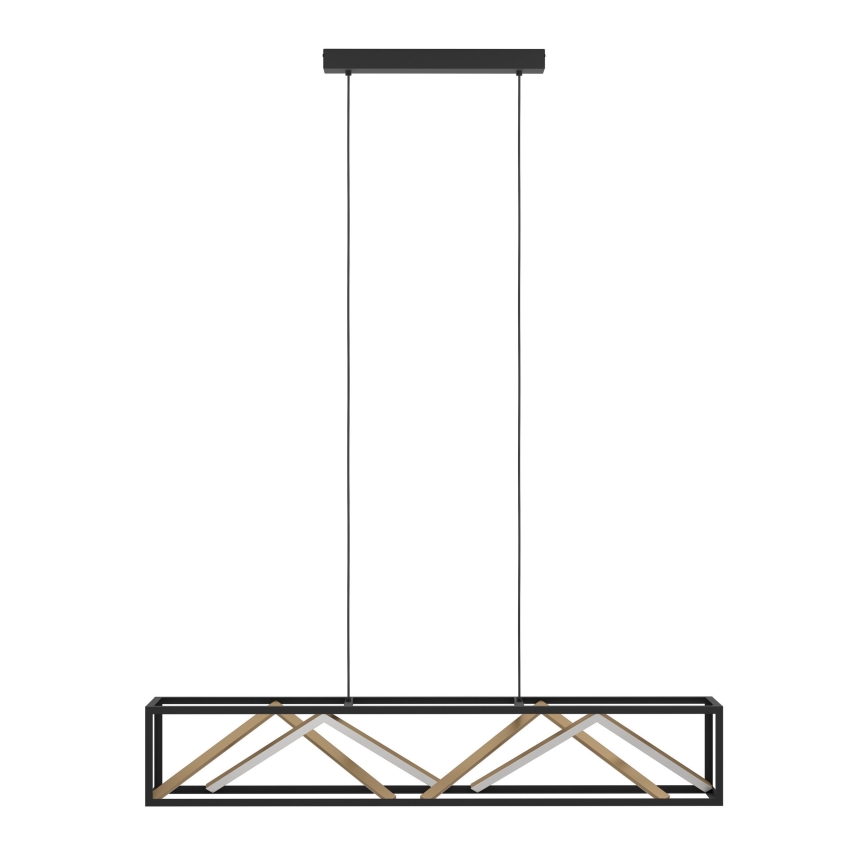 Eglo - LED ljusreglerad ljuskrona på textilsladd LED/46W/230V 2700-6500K svart/guld + fjärrkontroll