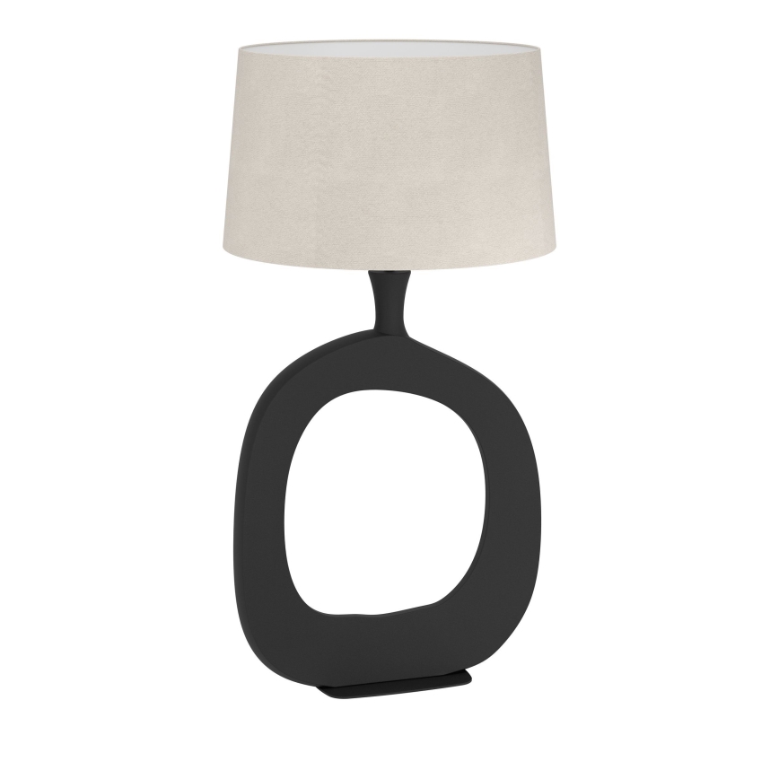 Eglo - Bordslampa 1xE27/60W/230V 88 cm svart/grädde