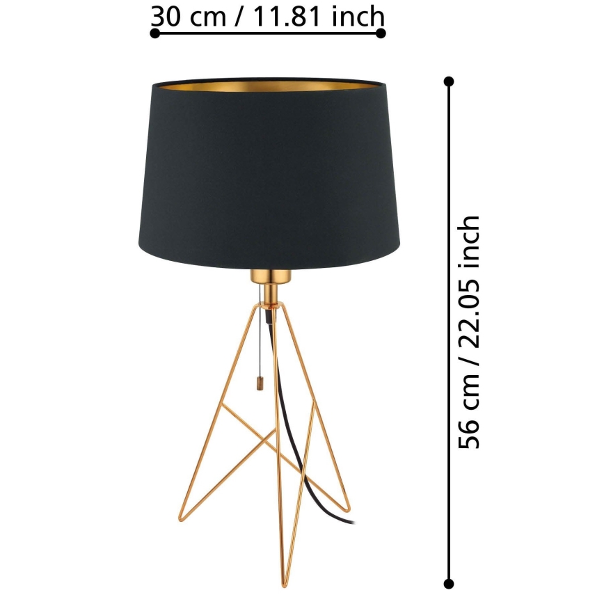 Eglo 39179 - Bordslampa CAMPORALE 1xE27/60W/230V