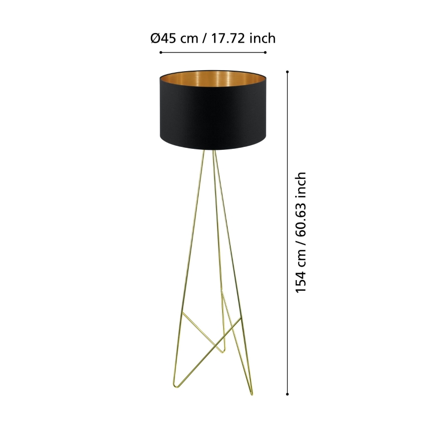 Eglo 39231 - Golvlampa CAMPORALE 1xE27/60W/230V