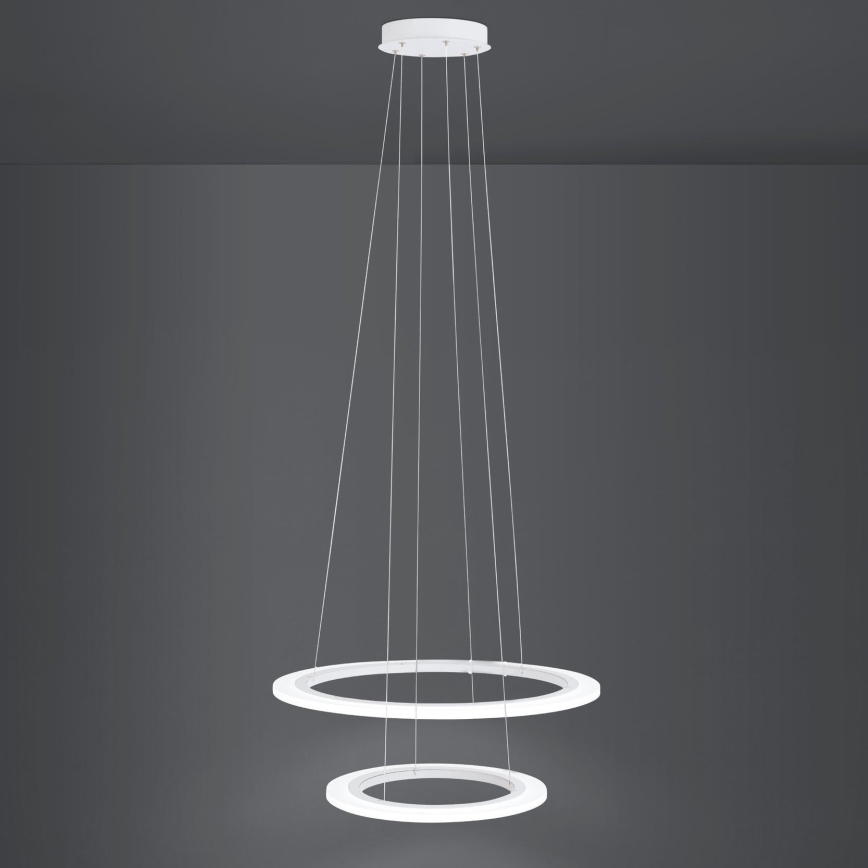 Eglo 39273 - LED ljusreglerad ljuskrona på textilsladd PENAFORTE 1xLED/33W/230V + 1xLED/19,W