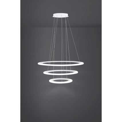 Eglo - LED ljusreglerad ljuskrona på textilsladd 1xLED/45W/230V + 1xLED/33W + 1xLED/19,5W