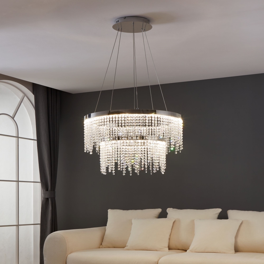 Eglo - LED ljusreglerad ljuskrona på textilsladd LED/45W/230V