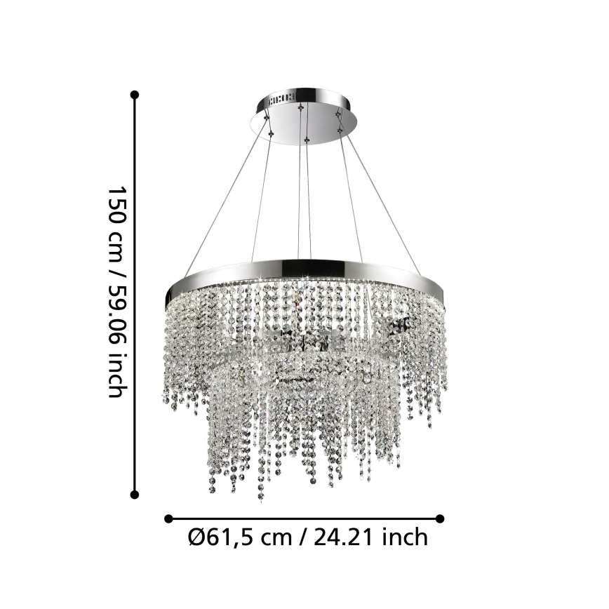 Eglo - LED ljusreglerad ljuskrona på textilsladd LED/45W/230V