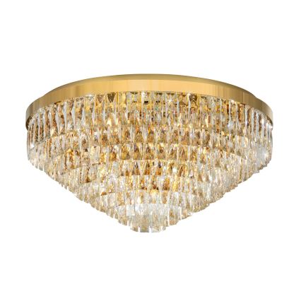 Eglo - Kristal Takbelysning 16xE14/40W/230V guld