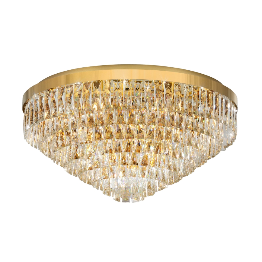 Eglo - Kristal Takbelysning 16xE14/40W/230V guld