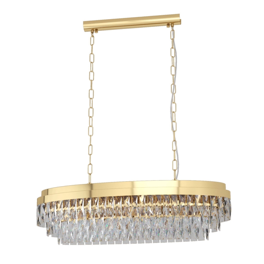 Eglo - Kristal ljuskrona med kedja 10xE14/40W/230V guld