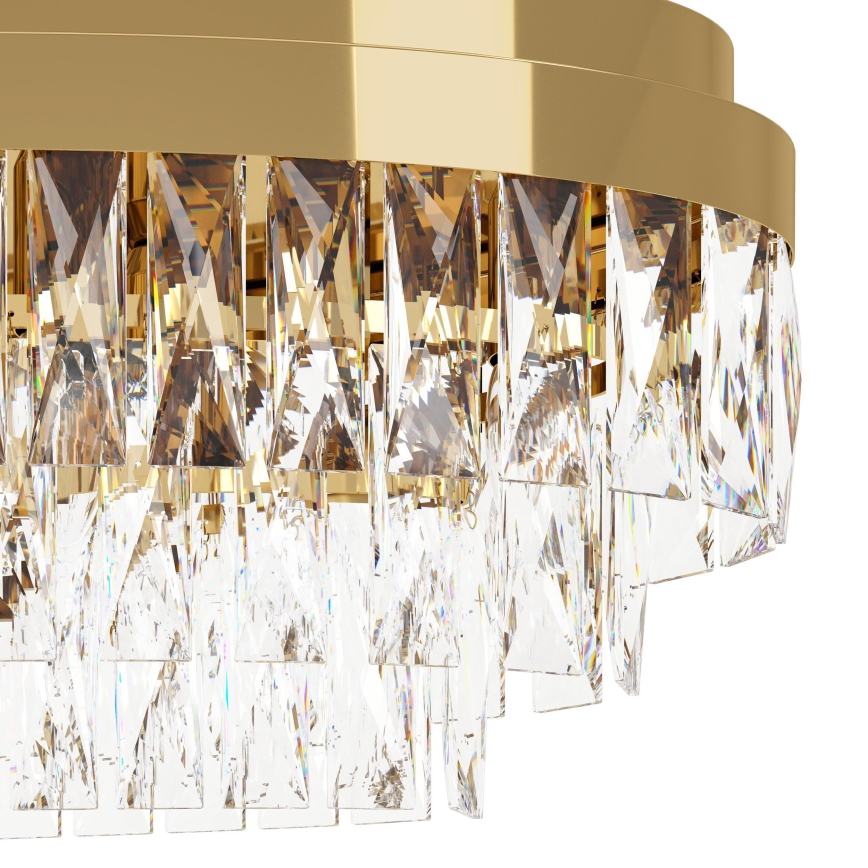 Eglo - Kristal ljuskrona med kedja 10xE14/40W/230V guld
