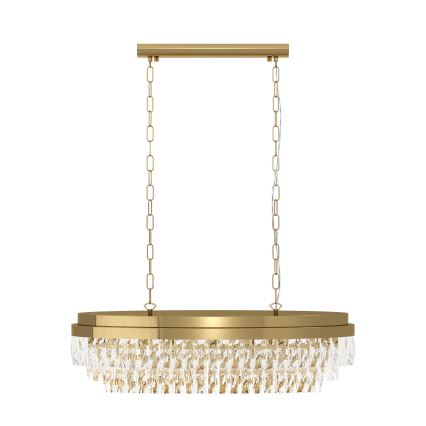 Eglo - Kristal ljuskrona med kedja 10xE14/40W/230V guld