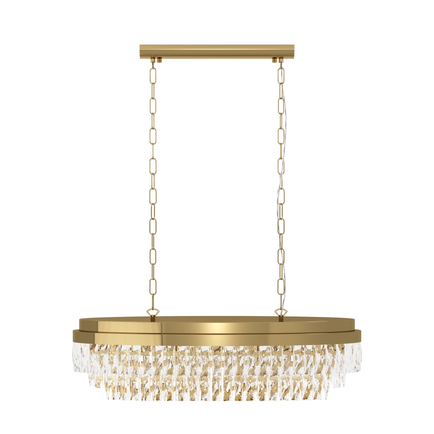 Eglo - Kristal ljuskrona med kedja 10xE14/40W/230V guld