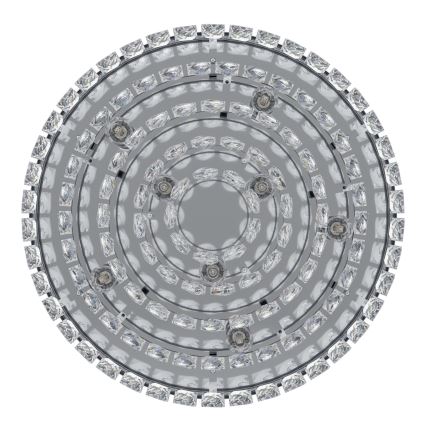 Eglo - Kristal Takbelysning 8xE14/40W/230V