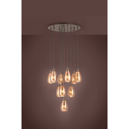 Eglo 39509 - Ljuskrona med snöre SIRACUSA 10xE27/60W/230V