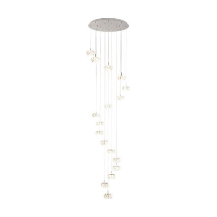 Eglo - LED Kristal dimbar ljuskrona med snöre 17xLED/4,5W/230V