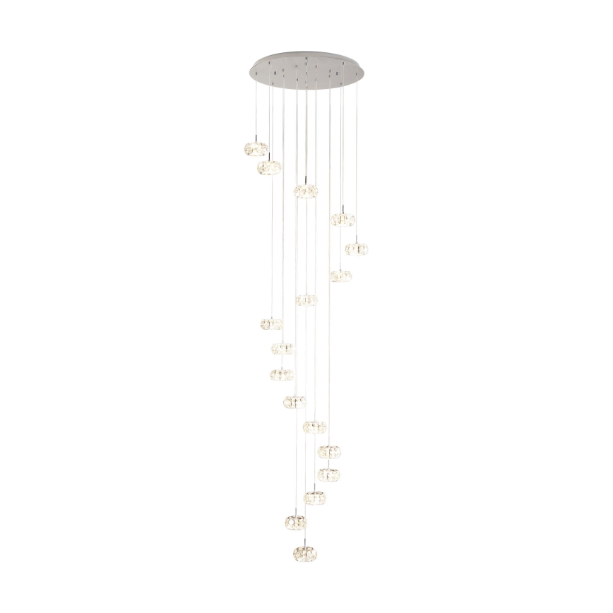 Eglo - LED Kristal dimbar ljuskrona med snöre 17xLED/4,5W/230V