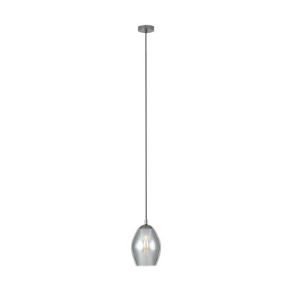 Eglo - Ljuskrona med textilsladd 1xE27/60W/230V rökig