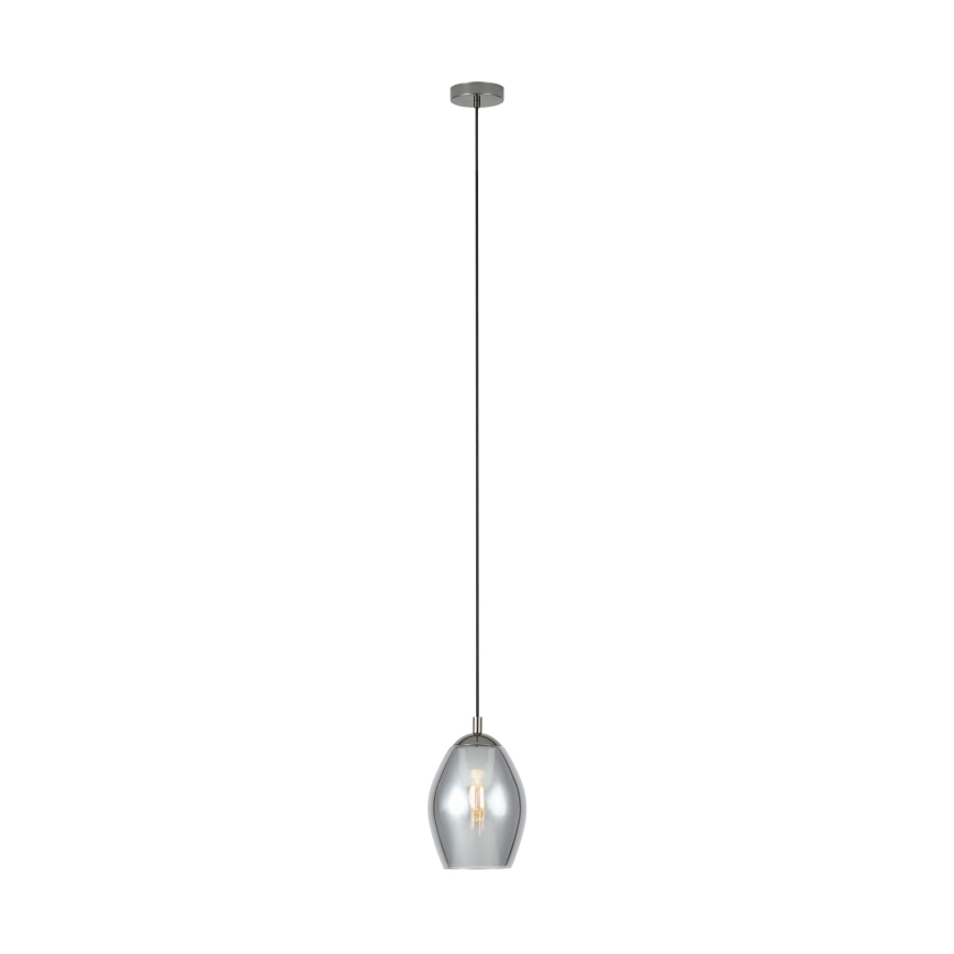 Eglo - Ljuskrona med textilsladd 1xE27/60W/230V rökig
