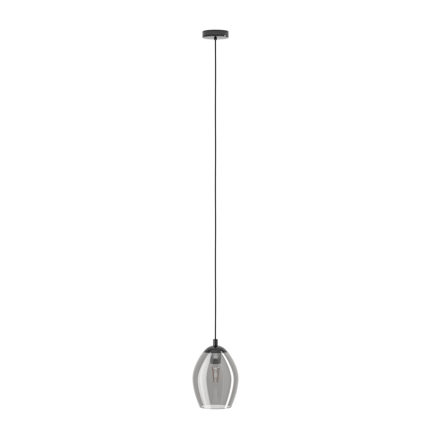 Eglo - Ljuskrona med textilsladd 1xE27/60W/230V rökig