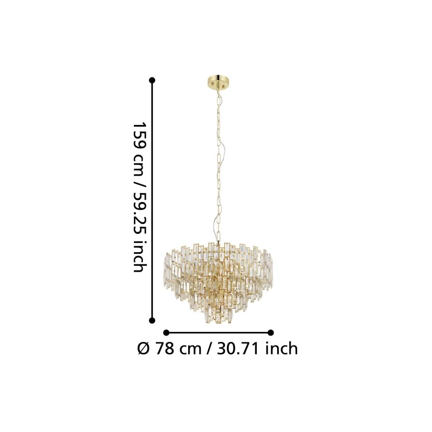 Eglo - Ljuskrona med kedja 10xE14/25W/230V d. 78 cm