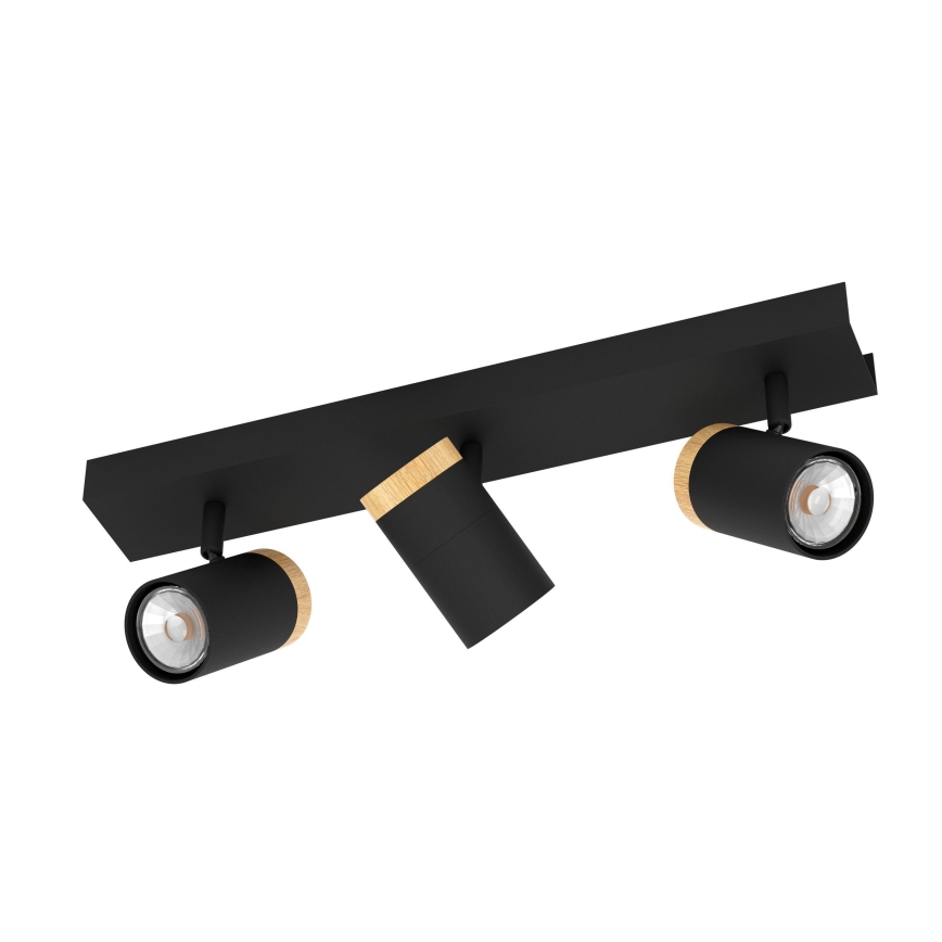 Eglo - LED spotlight 3xGU10/4,5W/230V 3000K svart/brun