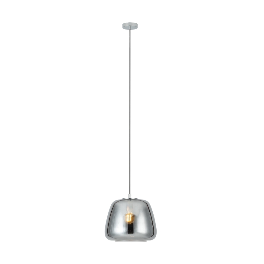 Eglo - Ljuskrona med textilsladd 1xE27/40W/230V diameter 35 cm rökig