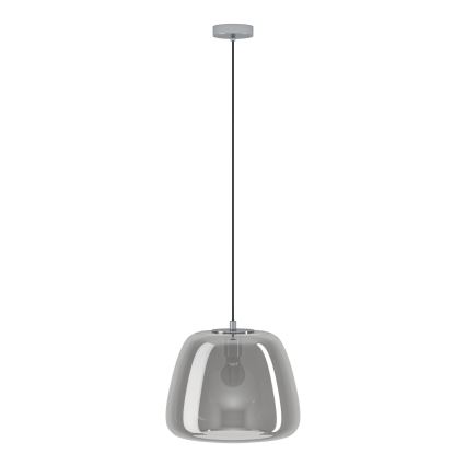 Eglo - Ljuskrona med textilsladd 1xE27/40W/230V diameter 35 cm rökig