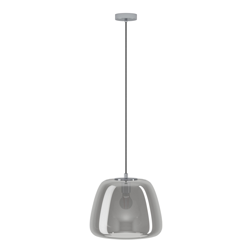Eglo - Ljuskrona med textilsladd 1xE27/40W/230V diameter 35 cm rökig